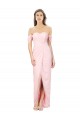 Strapless Soft Chiffon Pink Sleeveless High Low Bridesmaid Dress Victoria