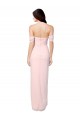 Strapless Soft Chiffon Pink Sleeveless High Low Bridesmaid Dress Victoria