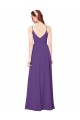 High Neck Long Soft Chiffon Plum Purple Sleeveless Bridesmaid Dress Victoria