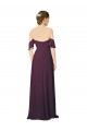 Sweetheart Long Soft Chiffon Grape Cold Shoulder Formal Dress / Bridesmaid Dress Victoria