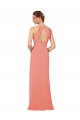 V-Neck Long Soft Chiffon Desert Rose Sleeveless Bridesmaid Dress Victoria