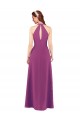 V-Neck Long Soft Chiffon Wild Berry Sleeveless Bridesmaid Dress Victoria