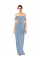 Sweetheart Long Soft Chiffon Dusty Blue Sleeveless Bridesmaid Dress Victoria