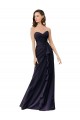 Sweetheart Long Soft Chiffon Dark Navy Sleeveless Bridesmaid Dress Victoria