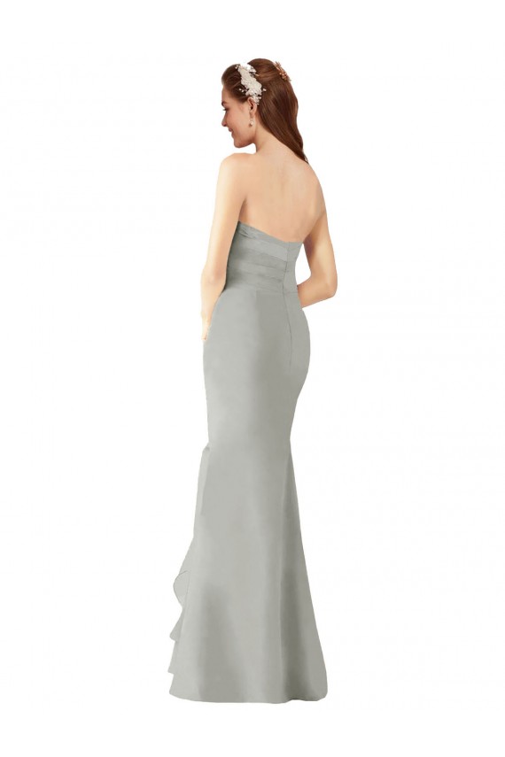 Sweetheart Long Soft Chiffon Dark Navy Sleeveless Bridesmaid Dress Victoria
