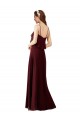 Spaghetti Straps Long Chiffon Burgundy Gold Sleeveless Bridesmaid Gowns Victoria