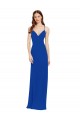 V-Neck Long Soft Chiffon Royal Blue Sleeveless Bridesmaid Dress / Formal Dress Victoria