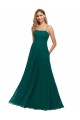 Square Neck Long Soft Chiffon Hunter Sleeveless Bridesmaid Dress Victoria