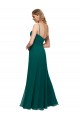 Square Neck Long Soft Chiffon Hunter Sleeveless Bridesmaid Dress Victoria