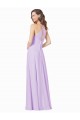 Square Neck Long Soft Chiffon Lilac Sleeveless Bridesmaid Gown Victoria