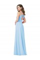 V-Neck Long Chiffon Light Sky Blue Sleeveless Formal Dress / Bridesmaid Dress Victoria