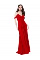 Sweetheart Long Soft Chiffon Dark Red Sleeveless Bridesmaid Dress Victoria