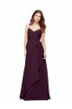 V-Neck Long Soft Chiffon Grape Sleeveless Bridesmaid Dress / Formal Dress Victoria