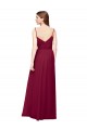 V-Neck Long Soft Chiffon Grape Sleeveless Bridesmaid Dress / Formal Dress Victoria