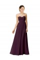 Strapless Long Chiffon Grape Sleeveless Bridesmaid Dress / Evening Dress Victoria