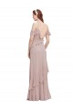 V-Neck Long Chiffon Dark Navy Sleeveless Formal Dresses / Bridesmaid Dresses Victoria