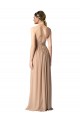 V-Neck Long Soft Chiffon Red Sleeveless Bridesmaid Dress / Formal Dress Victoria