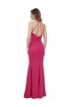 High Neck Long Soft Chiffon Ruby Sleeveless Bridesmaid Dress Victoria