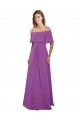 Spaghetti Straps Long Soft Chiffon Dahlia Flutter Sleeves Bridesmaid Dress Victoria