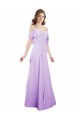 Sweetheart Long Soft Chiffon Lilac Cold Shoulder Formal Dress / Bridesmaid Dress Victoria
