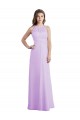 Sweetheart Long Soft Chiffon Lilac Sleeveless Bridesmaid Dress / Formal Dress Victoria