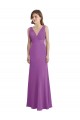 V-Neck Long Soft Chiffon Dahlia Sleeveless Bridesmaid Dress Victoria