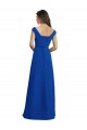 V-Neck Long Chiffon Royal Blue Sleeveless Bridesmaid Dress / Evening Dress Victoria