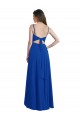Spaghetti Straps Long Soft Chiffon Royal Blue Sleeveless High Low Bridesmaid Dress Victoria