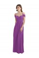 Sweetheart Long Soft Chiffon Dahlia Cold Shoulder Bridesmaid Dress Victoria