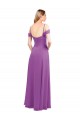 Sweetheart Long Soft Chiffon Dahlia Cold Shoulder Bridesmaid Dress Victoria