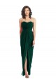 Strapless Long Soft Chiffon Ever Green Sleeveless Bridesmaid Dress Victoria