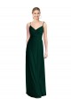 V-Neck Long Soft Chiffon Ever Green Sleeveless Bridesmaid Dress Victoria