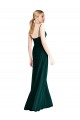 V-Neck Long Soft Chiffon Ever Green Sleeveless Bridesmaid Dress Victoria