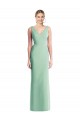 V-Neck Long Soft Chiffon Mint Green Sleeveless Bridesmaid Dress Victoria