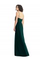 V-Neck Long Soft Chiffon Ever Green Sleeveless Semi Formal Evening Dress / Bridesmaid Dress Victoria