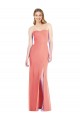 Strapless Long Soft Chiffon Desert Rose Sleeveless Bridesmaid Dress Victoria