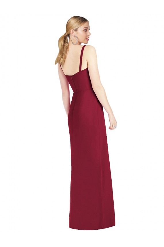 Strapless Long Soft Chiffon Lilac Sleeveless Bridesmaid Dress Victoria
