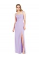 Strapless Long Soft Chiffon Lilac Sleeveless Bridesmaid Dress Victoria