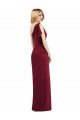 One Shoulder Long Soft Chiffon Olive Green Sleeveless Bridesmaid Dress Victoria