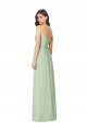 Strapless Long Soft Chiffon Sage Trumpet Sleeveless Bridesmaid Dress Victoria