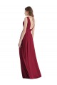 V-Neck Long Lxue Chiffon Sea Glass Sleeveless Bridesmaid Dress Victoria