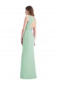 V-Neck Long Chiffon Mint Green Sleeveless Bridesmaid Dress / Evening Dress Victoria