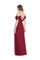 V-Neck Long Soft Chiffon Royal Blue Cold Shoulder Semi Formal Evening Dress / Bridesmaid Dress Victoria