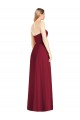 Strapless Long Soft Chiffon Hot Pink Sleeveless Semi Formal Evening Dress / Bridesmaid Dress Victoria