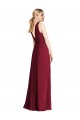 Halter Neck Long Soft Chiffon Royal Blue Sleeveless Bridesmaid Dress Victoria