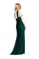 Halter Neck Long Soft Chiffon Ever Green Sleeveless Bridesmaid Dress Victoria