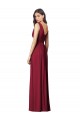 V-Neck Long Soft Chiffon Royal Blue Sleeveless Semi Formal Evening Dress / Bridesmaid Dress Victoria