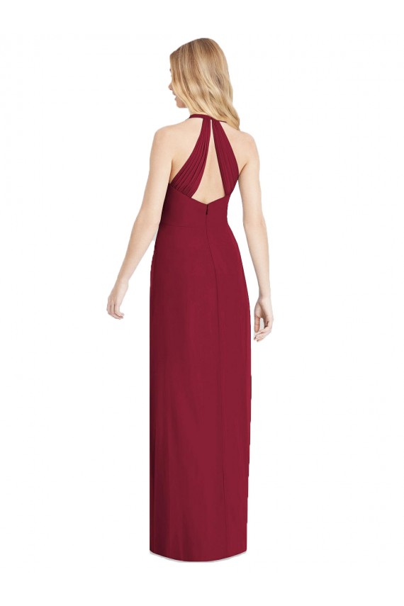 V-Neck Long Soft Chiffon Desert Rose Sleeveless Formal Evening Gown / Bridesmaid Dress Victoria