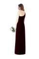 One Shoulder Long Soft Chiffon Dark Green Sleeveless Bridesmaid Dress Victoria