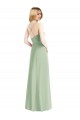 Cowl Neck Long Chiffon Sage Sleeveless Bridesmaid Dress / Evening Dress Victoria